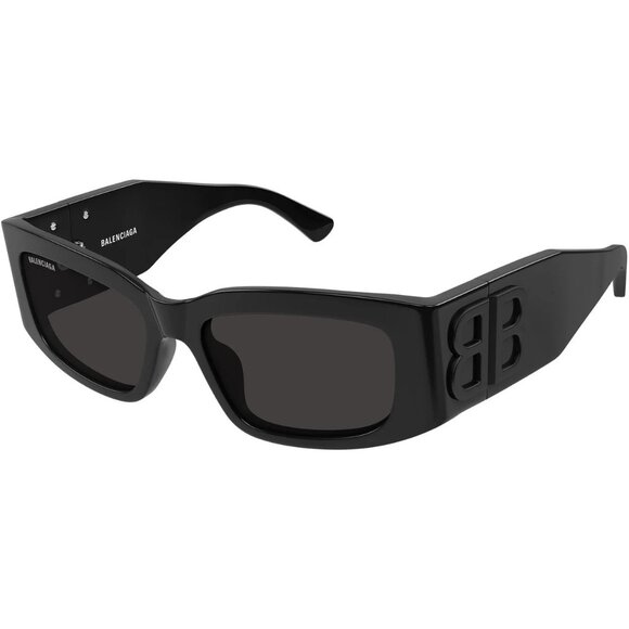 NEW BALENCIAGA SUNGLASSES BB0360S 001 BLACK WOMEN EYEWEAR - Picture 1 of 5